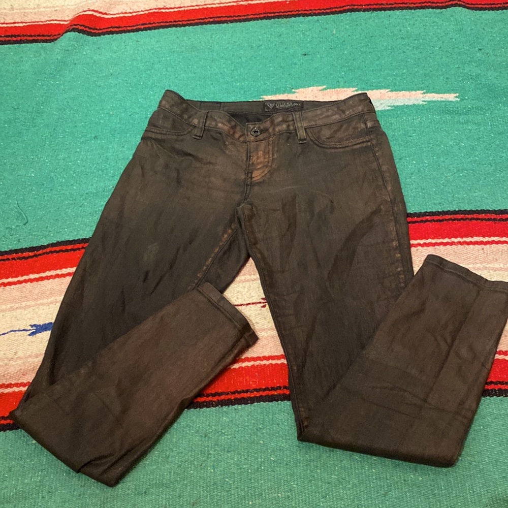 Guess 1981 black coated jeans size 28
